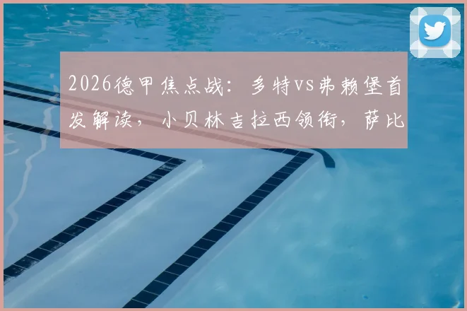 2026德甲焦点战:多特vs弗赖堡首发解读,小贝林吉拉西领衔,萨比策关键角色分析